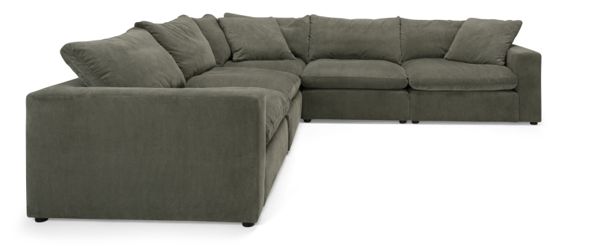 SKY Hörnsoffa Tyg Wave Green