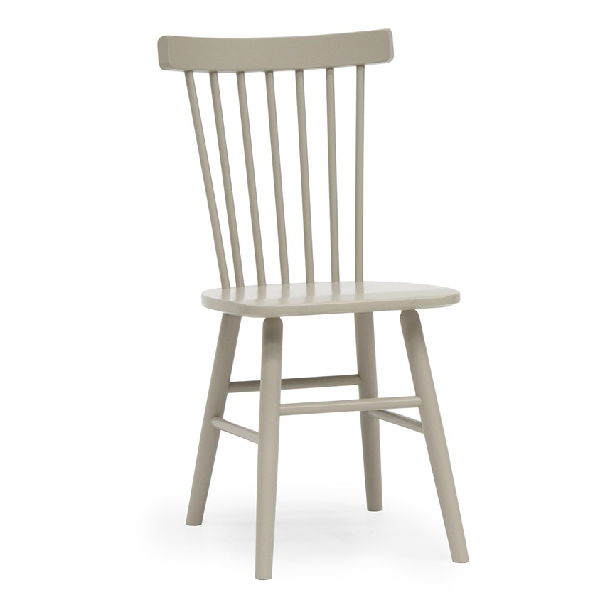 ÄNGÖ Stol Massiv Björk Greigelackad