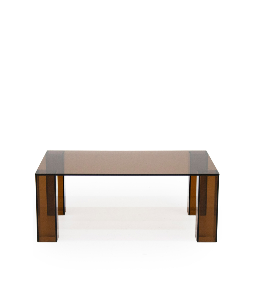 NIVO Soffbord Brunt glas