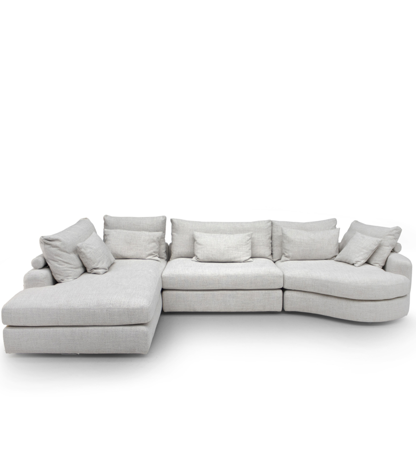 MONTI Soffa med öppet avslut Tyg Pleat 01 Beige