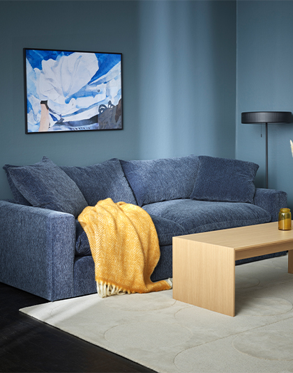 Blå soffa 