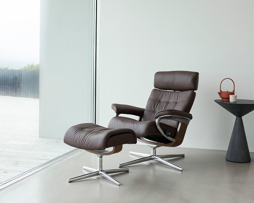 Läderftåölj från Stresslesd