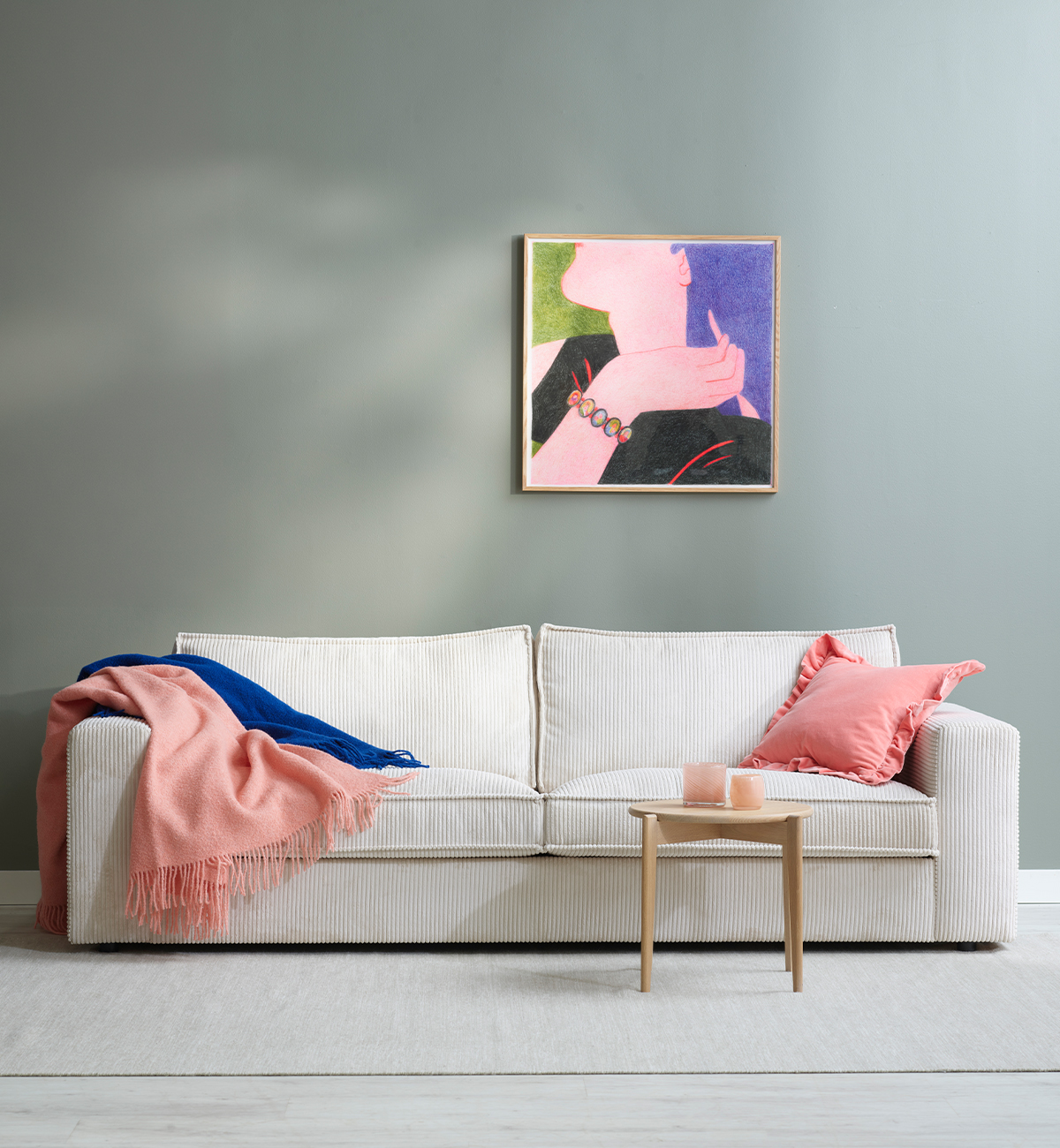 Beige soffa i manchester