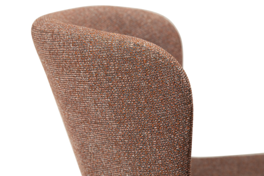 GLAM Stol Tyg Pebble Red. Metall svart