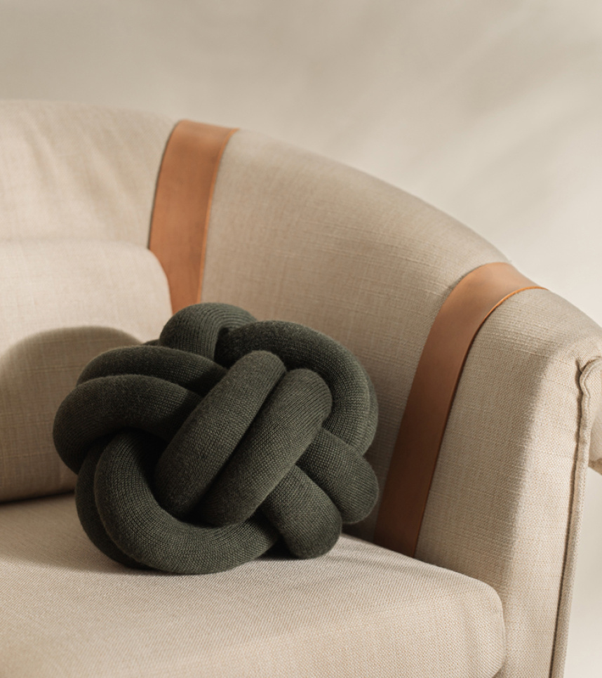 KNOT Prydnadskudde Forest Green
