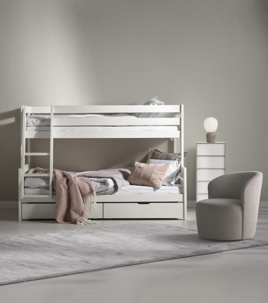 SIRI Våningssängar Vit, 90/120x200 cm