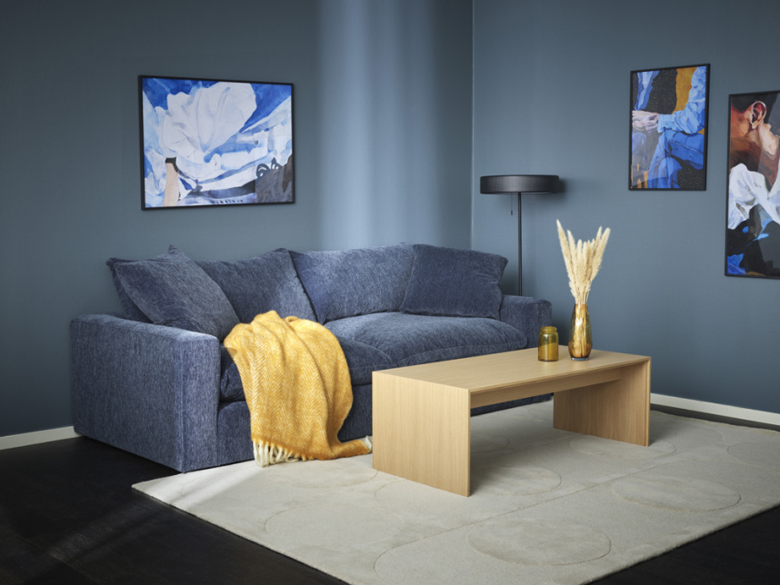 SKY Soffa 1,5-sits Tyg Nantes Blue