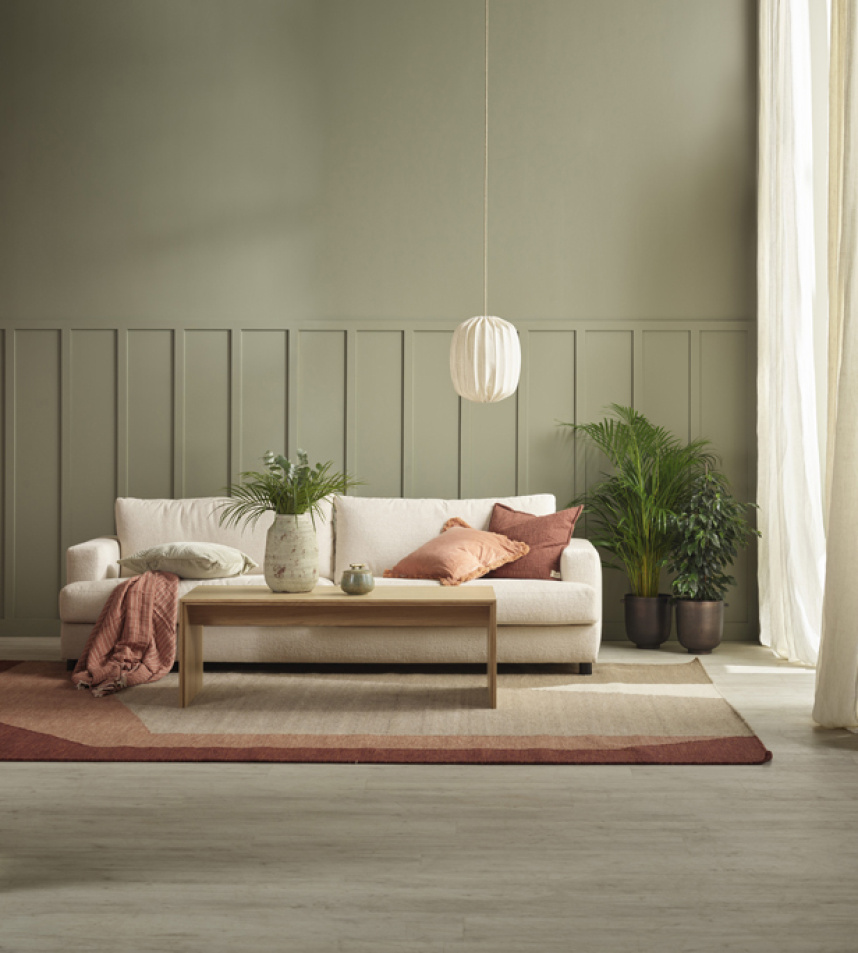 ALICE Soffa 3,5-sits 2-delad. Tyg Beatto Beige