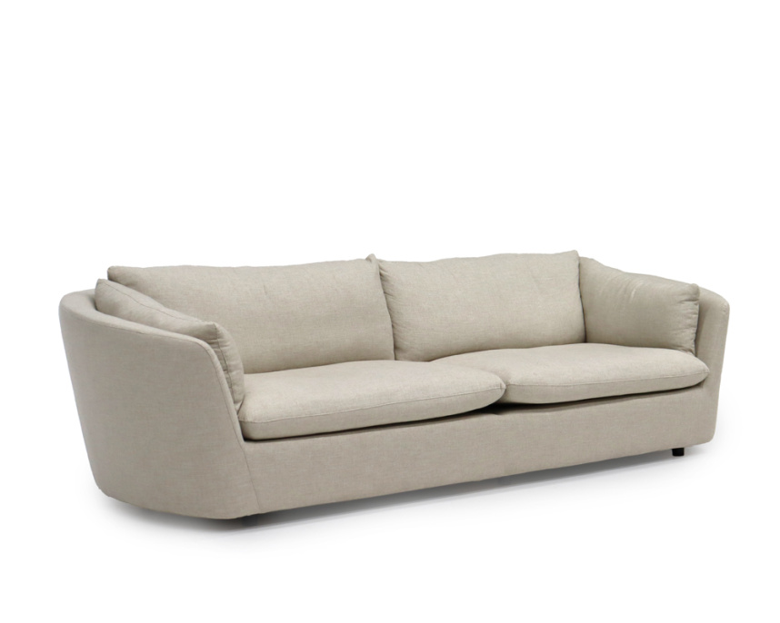 BONNIE Soffa 3,5-sits Standard. Tyg Luda Natur. Fast klädsel.