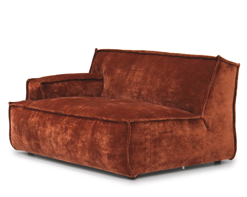 PLATANI Soffa 1,5-sits Tyg Levis 126 Copper