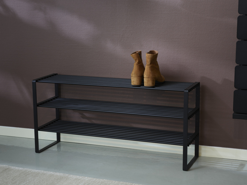 MILOO Skohylla Svart. 100 cm.