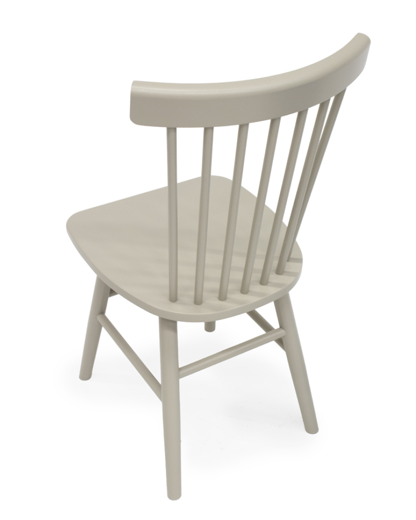 ÄNGÖ Stol Massiv Björk Greigelackad