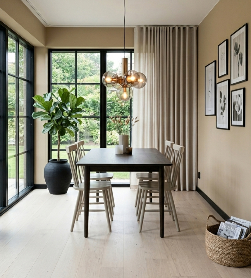 MYNTA Matbord Ek Rökoljad. 140x90 cm.