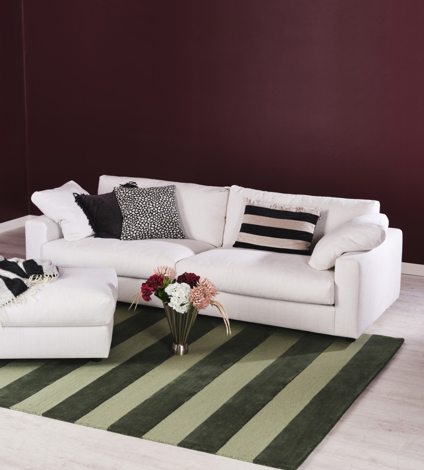 LORENTZ Soffa 3,5-sits Tyg Matiss Vit