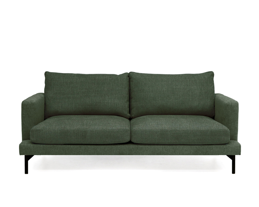 VILMA Soffa 3-sits Tyg Dolomite Myrtle. Metall svart.