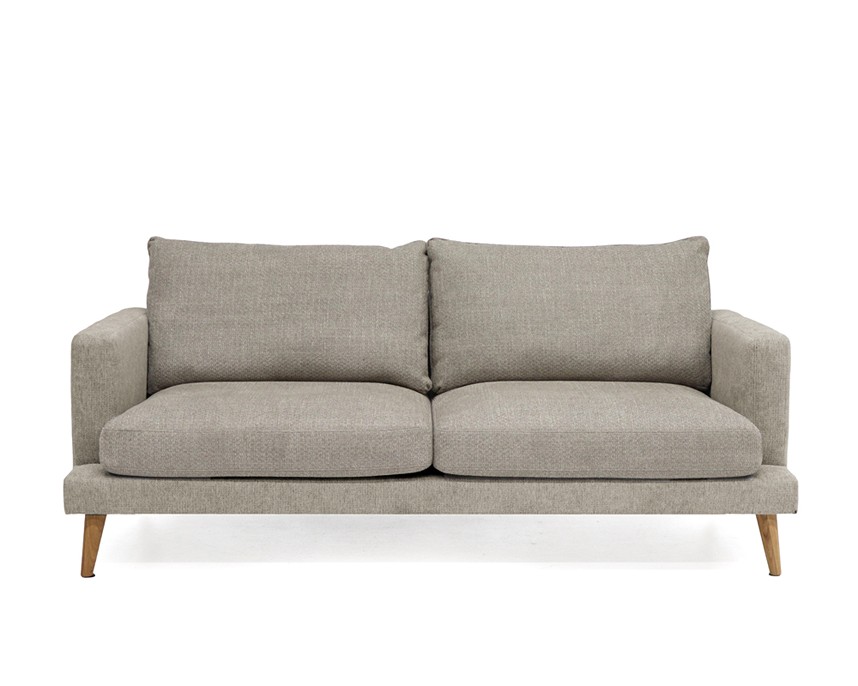 VILMA Soffa 3-sits Tyg Dolomite Taupe. Ek vitoljad.