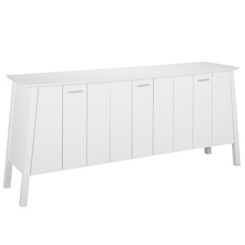 VERONA Sideboard Massiv björk/MDF Lackad Vit