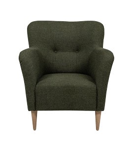 NOVA Fåtölj Tyg Rami m knapp Grön