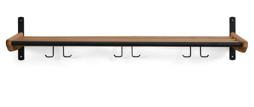 LILY Hatthylla Metall 90 cm svart. Oljad ek
