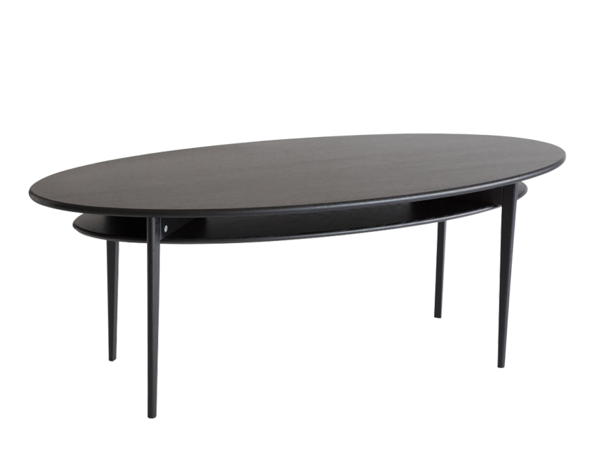 DISA Soffbord Massiv ek Svartbetsad Lackad 120 cm
