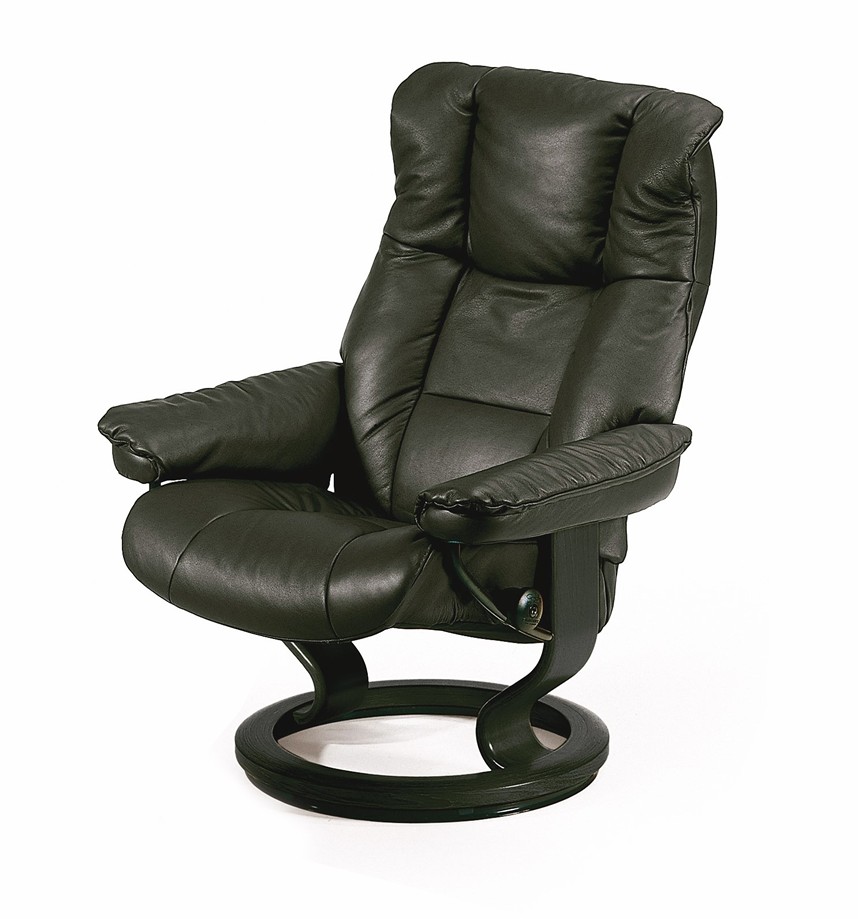 MAYFAIR (L) Fåtölj Läder Batick Black