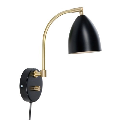 DELUXE Vägglampa Svart
