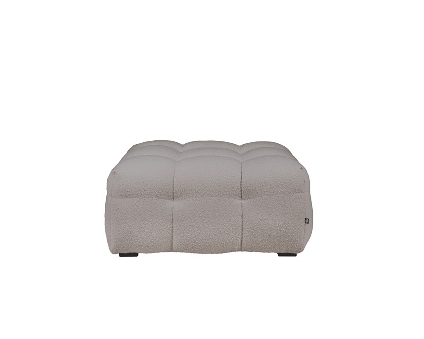 CREAM Fotpall Tyg Ascot Beige