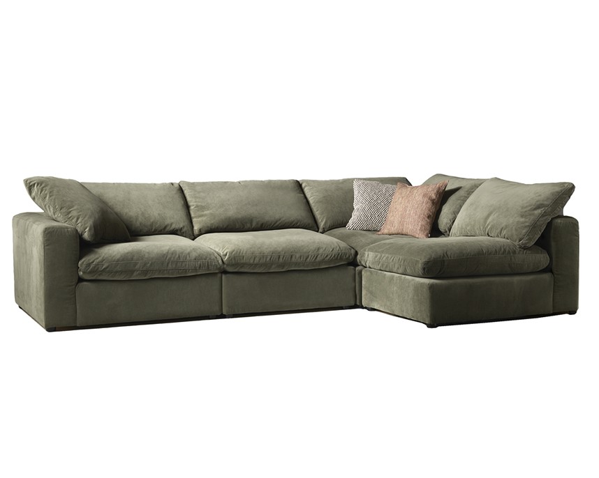SKY Soffa med öppet avslut Tyg Wave Green