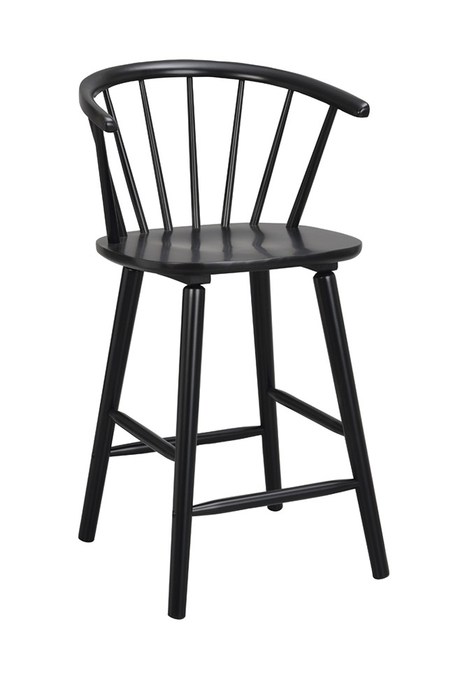 CARMEN Barstol Svart. Sitthöjd 64,5 cm.