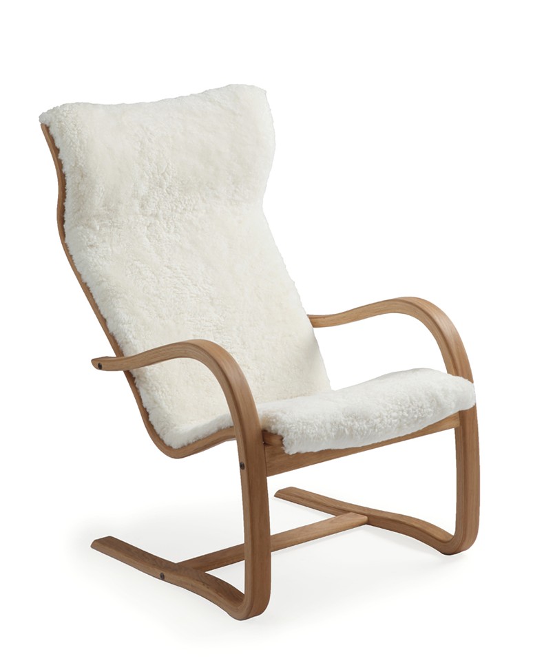 GAZELL Fåtölj Fårskinn Off white