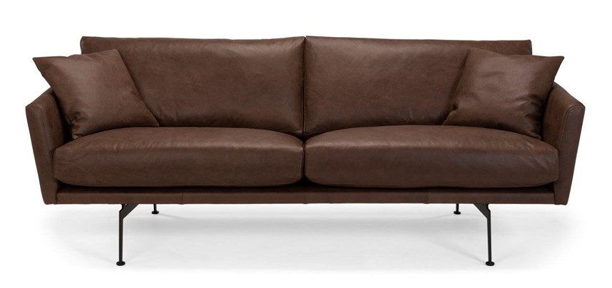 IDUN Soffa 3-sits Läder Vintage Brown