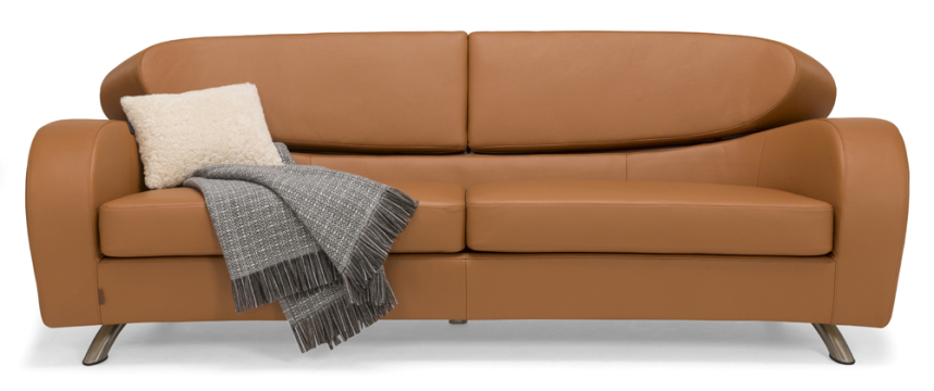 STREAM Soffa 3-sits Läder Anilux Cognac