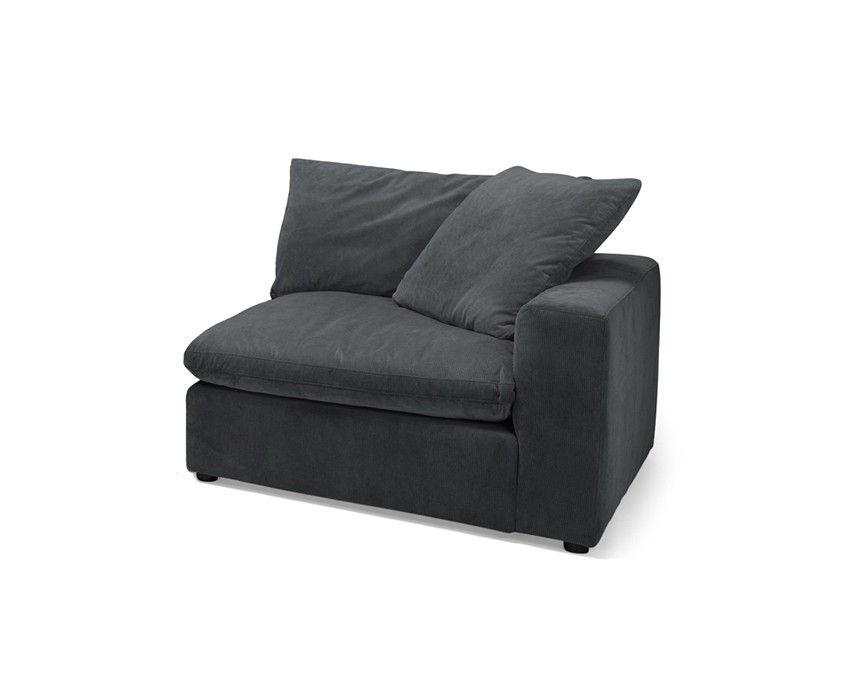 SKY Soffa 1-sits m armstöd Tyg Wave Dark Grey