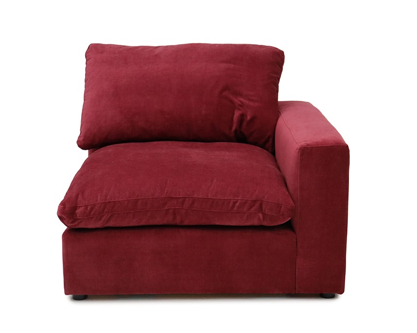 SKY Soffa 1-sits m armstöd Tyg Danny Bordeaux