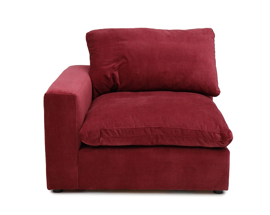 SKY Soffa 1-sits m armstöd Tyg Danny Bordeaux