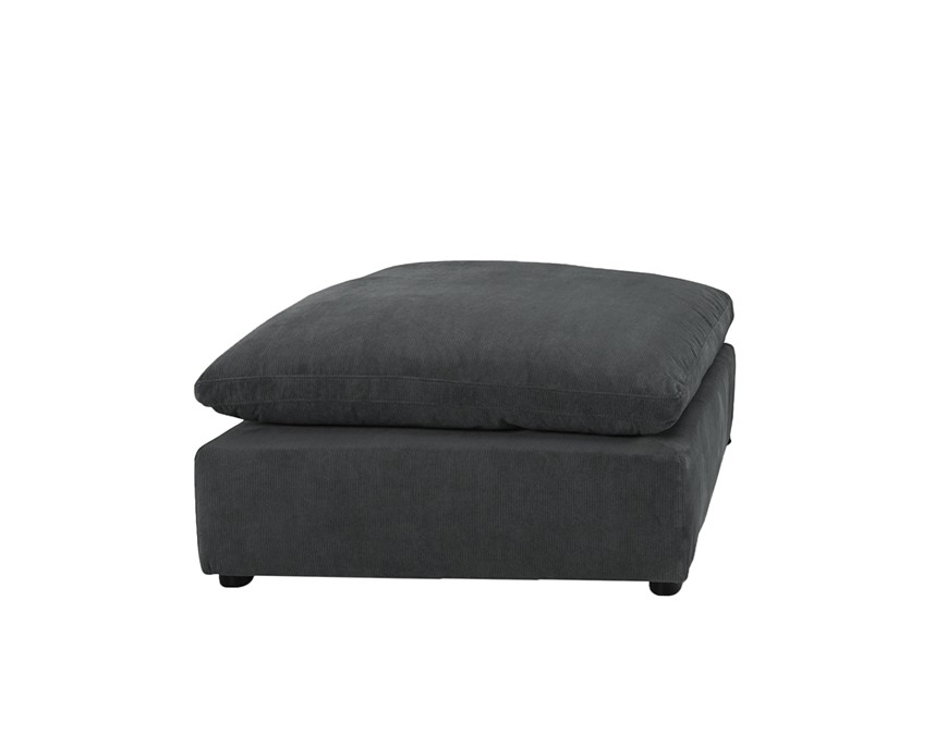 SKY Fotpall Tyg Wave Dark Grey