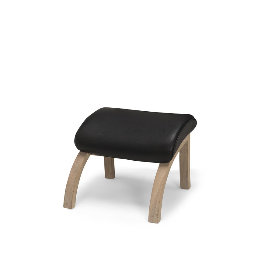 EKENÄS Pall Läder Classic Svart, Ek Oljad