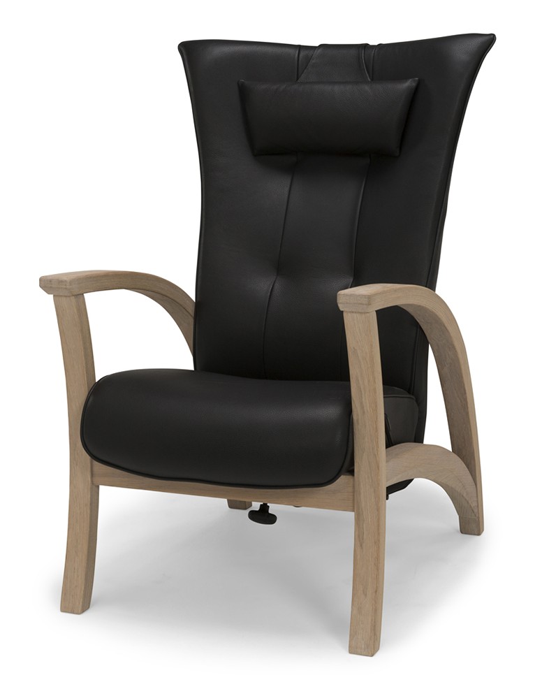 EKENÄS Fåtölj Läder Classic Svart, Ek Oljad
