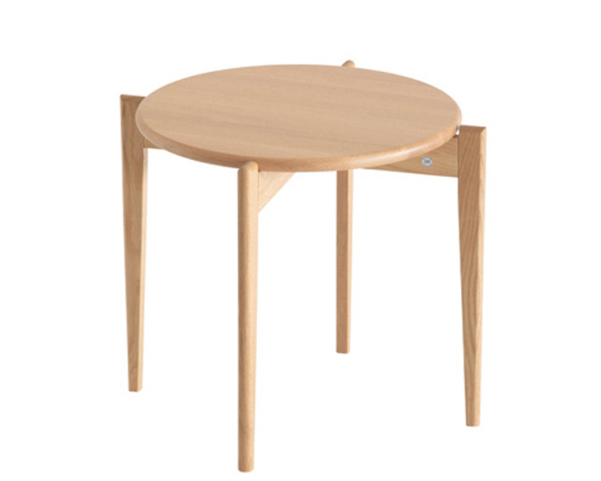 ELISE Soffbord Massiv ek Lackad, höjd 41 cm