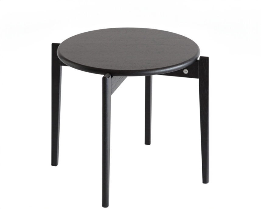 ELISE Soffbord Massiv ek Svartbetsad Lackad, höjd 41 cm
