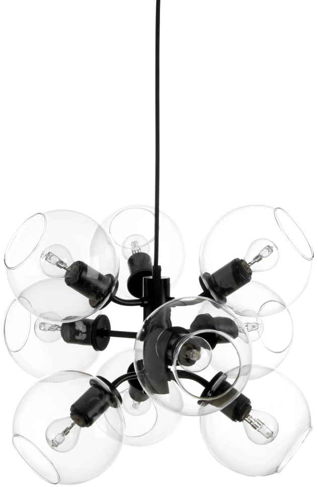 TAGE Taklampa Svart/Klart glas