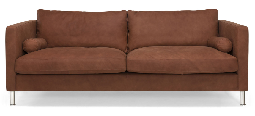 VERONA LUX Soffa 3-sits Läder Nanuke Orange, Dun