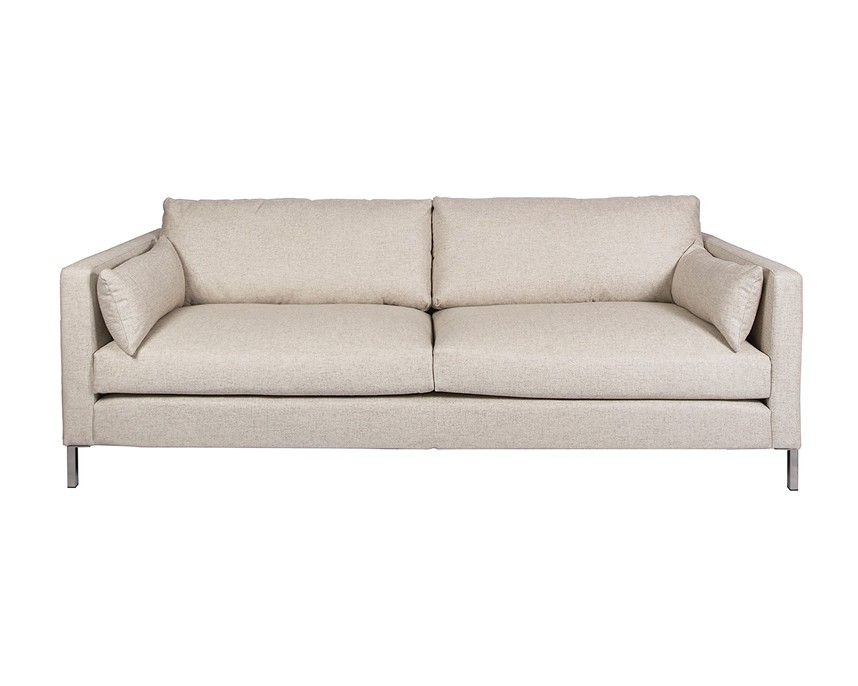 WAVE Soffa 3-sits Tyg Piquet Natura Natur. Fast klädsel.