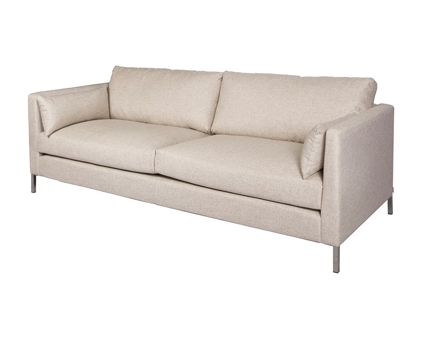 WAVE Soffa 3-sits Tyg Piquet Natura Natur. Avtagbar klädsel.
