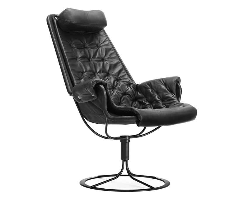 JETSON BLACK EDITION Fåtölj Läder Classic Soft Svart Svartlackad