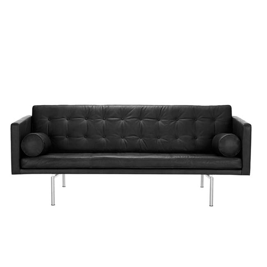 RITZY Soffa 3-sits Läder Dakota Svart