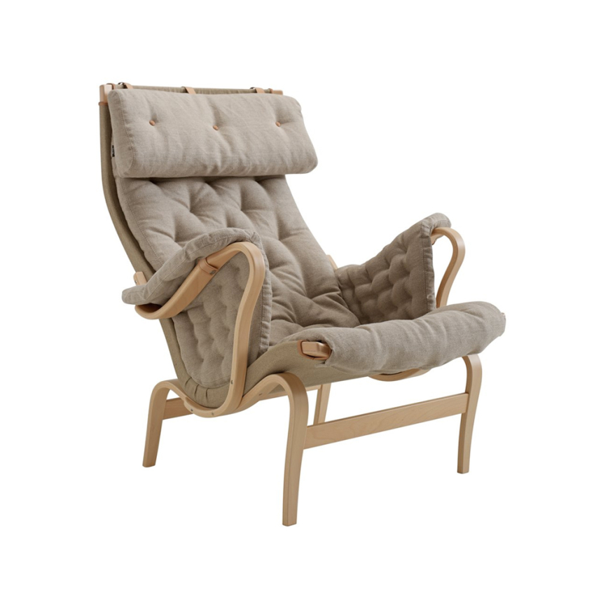PERNILLA 69 Fåtölj Tyg Flax Natur