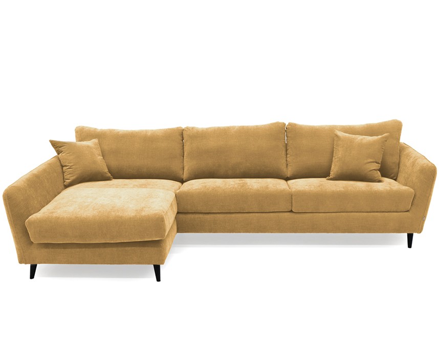 NOWA Soffa med divan Tyg Diego Gul, Vänster