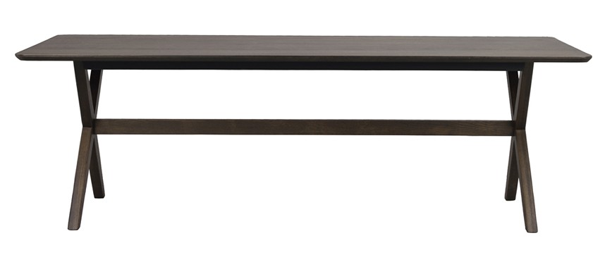CALVERTON Matbord Massiv Ek Mörkbrun Lackad