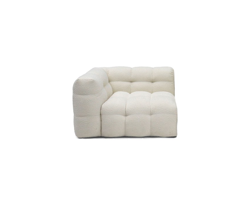 CREAM Soffa 1-sits m armstöd Tyg Ascot Natur
